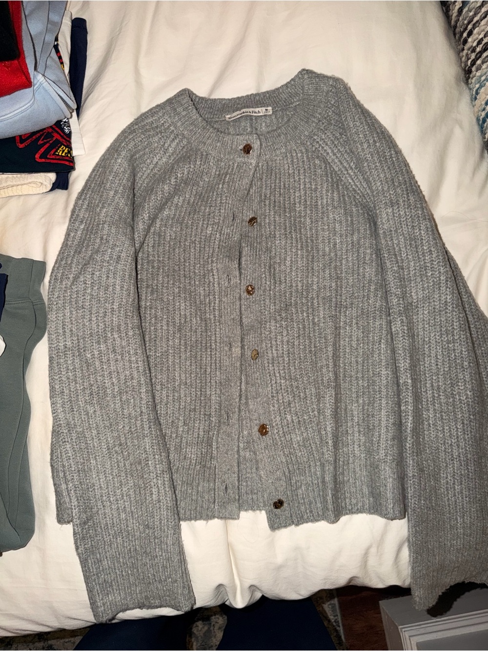 Abercrombie & Fitch Gray Cardigan